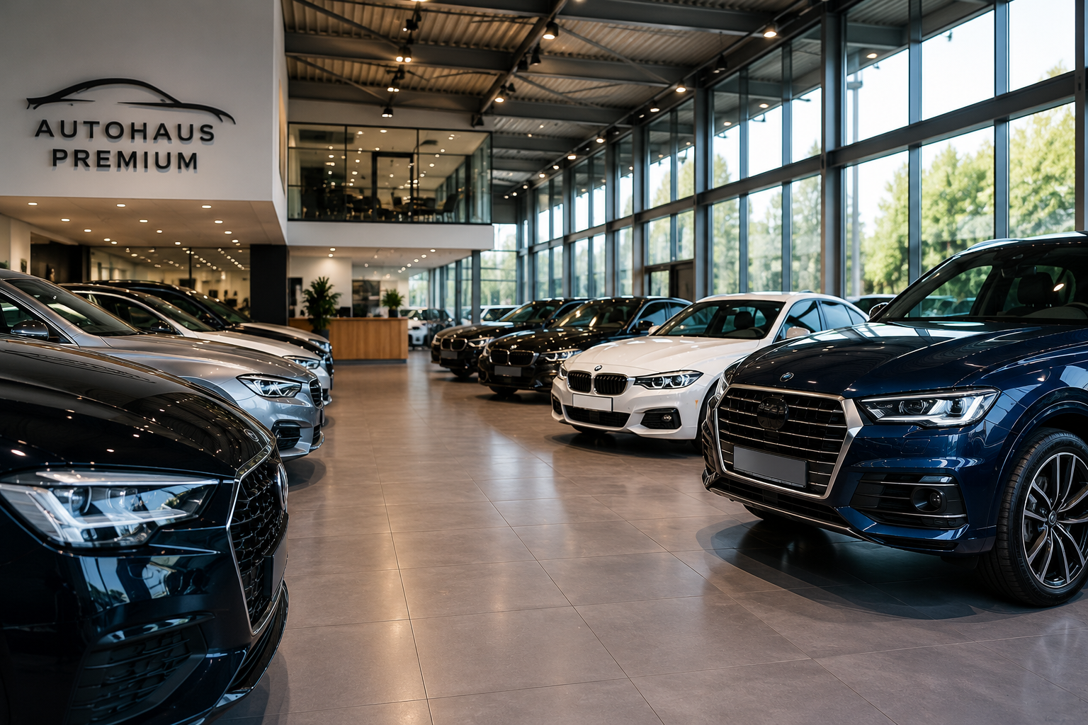 Fahrzeuge bei einem Autohaus